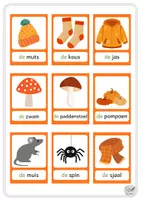 Voorbeeld - Woordkaarten herfst - Pagina 2
