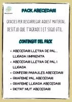 Vista previa - Tarjetas / Manipulativos - PACK PER TREBALLAR L'ABECEDARI - página 1