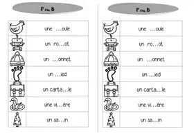 Aperçu - Fiches - p ou b - Page de couverture