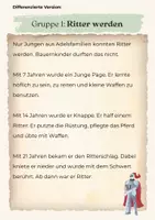 Vorschau - Arbeitsblätter - Ritter im Mittelalter (Gruppenpuzzle) - Seite 2
