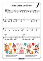 Vorschau - Merkblätter - Geburtstagslied Alles Liebe und Gute Noten und Text - Seite 3