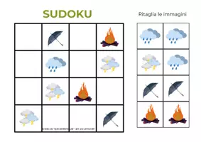 anteprima - Materiale di supporto/inclusione - Sudoku a immagini 4x4 "Le stagioni" Autunno - Inverno - Pagina 2