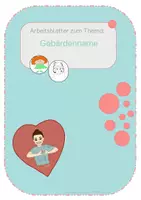 Vorschau - Arbeitsblätter - Gebärdennamen zuordnen - DGS/Hörgeschädigtenkunde - Deckblatt