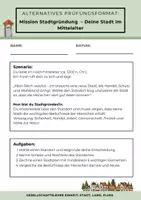 Vorschau - Fördermaterial/Inklusion - Alternatives Prüfungsformat Stadtgründung - Deckblatt
