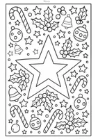 Vorschau - Mal- und Bastelvorlagen - Weihnachten Doodle Ausmalbilder (Kunst Vertretung) - Seite 3