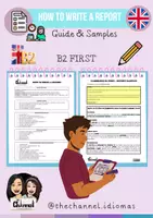 Vorschau - Merkblätter - HOW TO WRITE A REPORT – Guide & Sample Answers (B2 First) - Deckblatt