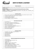 Vorschau - Merkblätter - HOW TO WRITE A REPORT – Guide & Sample Answers (B2 First) - Seite 1
