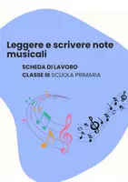 anteprima - Schede informative - Leggere e scrivere note musicali - Pagina di copertina