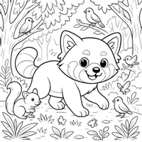 Vorschau - Mal- und Bastelvorlagen - Roter Panda Ausmalbilder (50 Malvorlagen) inkl. Stundenentwurf (PDF) - Seite 2