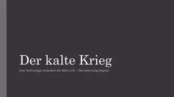 Vorschau - Stundenentwürfe - Der kalte Krieg in Physik (1/3) - Der kalte Krieg beginnt - Deckblatt
