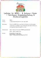 Vorschau - Fördermaterial/Inklusion - Strukturierungshilfen bei ADHS & Autismus: Leitfaden - Kl. 3/4 (Handlungsplanung) - Seite 1