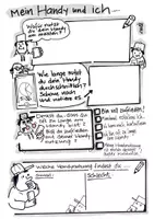 Vorschau - Arbeitsblätter - Handysüchtig? Wie nutzt du dein Handy? - Deckblatt
