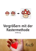 Vorschau - Arbeitsblätter - Einführung Rastermethode: Bilder vergrößern und verkleinern - Deckblatt