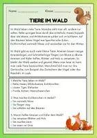 Vorschau - Arbeitsblätter - Der Wald - 11 Sachtexte + Fragen - Seite 3