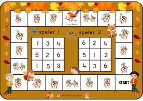 Voorbeeld - Herfst - ganzenbordbingo - Pagina 1