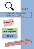 Vorschau - Poster - Schilder Satzglieder Wortkarten - Deckblatt