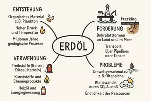 Vorschau - Arbeitsblätter - AB mit Fragen zum Thema "Erdgas und Erdöl" + Lösungsblatt + Mindmap + Infografiken - Seite 3