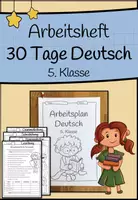 Vorschau - Arbeitsblätter - Arbeitsheft: 30 Tage Deutsch (Homeschooling) - Deckblatt