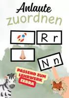 Vorschau - Bildkarten - Anlaute zuordnen (passt zum Zebra Lehrwerk) - Deckblatt