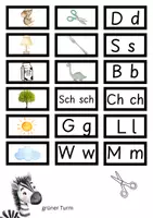 Vorschau - Bildkarten - Anlaute zuordnen (passt zum Zebra Lehrwerk) - Seite 3