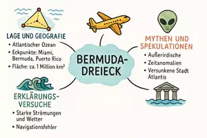 Vorschau - Arbeitsblätter - Lernposter + AB mit Fragen zum Thema "Bermuda-Dreieck" + Lösungsblatt + Mindmap + Infografik - Seite 3