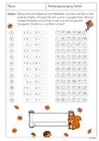 Vorschau - Arbeitsblätter - Rechenspaziergang Herbst - Klasse 1 und 2 - ZR20 - Seite 3