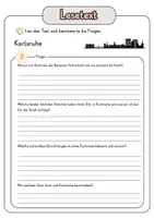 Vorschau - Arbeitsblätter - Leseverständnis (Leseverstehen) - Karlsruhe + Lösungen - Seite 3