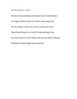 Vorschau - Arbeitsblätter - Laufdiktat Fahrrad fahren 🚲 Schleichdiktat für Deutsch DaZ - Seite 2