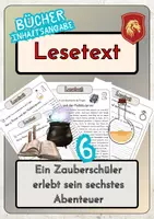 Vorschau - Arbeitsblätter - Leseverständnis - (Inhaltsangabe) Harry Potter und der Halbblutprinz + Lösungen - Deckblatt