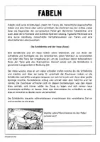 Vorschau - Arbeitsblätter - Fabeln: Der Hase und die Schildkröte - Seite 1
