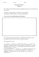 Vorschau - Test - Klassenarbeit Briefe schreiben 5. Klasse mit Erwartungshorizont - Seite 2