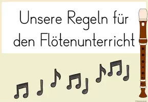 Vorschau - Poster - Flötenunterricht Regeln Klasse 2-4 - Seite 1