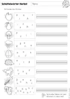 Vorschau - Arbeitsblätter - Schüttelwörter Herbst (Arbeitsblatt) | DaZ, Deutsch | 1. Klasse | 2. Klasse - Seite 2