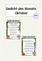 Vorschau - Anderer Materialtyp - Oktober Gedicht des Monats - Deckblatt