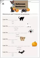 Vorschau - Arbeitsblätter - Materialpaket Englisch Halloween | Klasse 2–4 | Vocabulary, Speaking & Arbeitsblätter | Spiele & Übungen - Seite 1