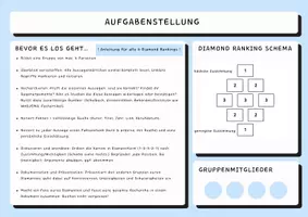 Vorschau - Stundenentwürfe - Gentechnik: 4 Diamond Rankings (Kritisch Lernen) - Deckblatt