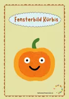 Vorschau - Mal- und Bastelvorlagen - Der Herbst im Kunstunterricht: Fensterbild Kürbis - Deckblatt