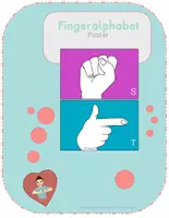 Vorschau - Poster - Fingeralphabet - Poster - groß - bunt - Deckblatt