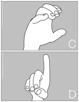 Vorschau - Poster - Fingeralphabet Poster mit grauem Hintergrund - groß - Seite 3