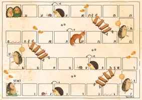 Vorschau - Stationenlernen - 🦔Igel Brettspiel Herbst Würfelspiel zählen - Seite 1