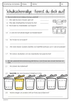 Vorschau - Arbeitsblätter - Küchenrallye Schulküche - Ernährung und Soziales ES - Deckblatt