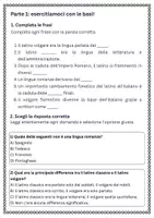 anteprima - Esercizi - Ricostruire le tappe principali dell’evoluzione dal latino all’italiano - Pagina 1