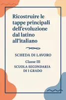 anteprima - Esercizi - Ricostruire le tappe principali dell’evoluzione dal latino all’italiano - Pagina di copertina