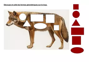 Aperçu - Feuilles d'exercices - Formes géométriques sur les loups (maternelle, CP) - Page de couverture