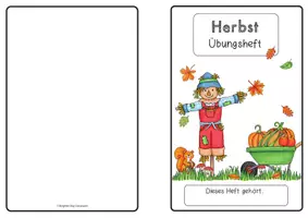 Vorschau - Arbeitsblätter - Herbst Lernheft Vorschule – Arbeitsblätter für Mathematik, Deutsch & Feinmotorik - Seite 1