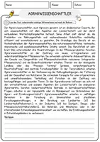 Vorschau - Arbeitsblätter - Agrarwissenschaftler Beruf Arbeitsblätter mit Fragen + Lösungen Deutsch DaZ AB - Seite 1