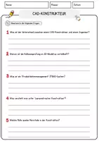 Vorschau - Arbeitsblätter - CAD-Konstrukteur Beruf Arbeitsblätter mit Fragen + Lösungen Deutsch DaZ AB - Seite 3