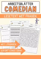 Vorschau - Arbeitsblätter - Comedian Beruf Arbeitsblätter mit Fragen + Lösungen Deutsch DaZ AB - Deckblatt