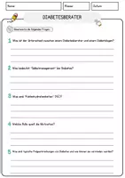 Vorschau - Arbeitsblätter - Diabetesberater Beruf Arbeitsblätter mit Fragen + Lösungen Deutsch DaZ AB - Seite 3