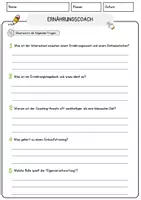 Vorschau - Arbeitsblätter - Ernährungscoach Beruf Arbeitsblätter mit Fragen + Lösungen Deutsch DaZ AB - Seite 3